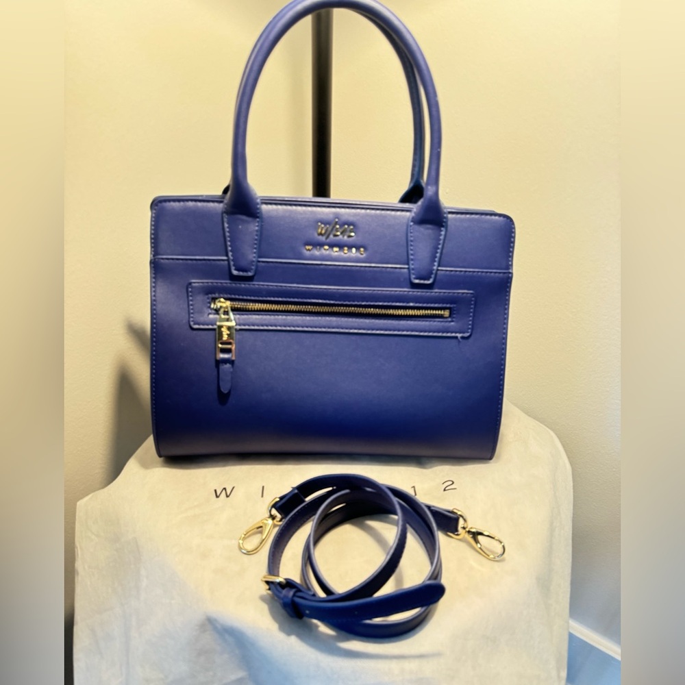 With 212 Blue Convertible Satchel Purse